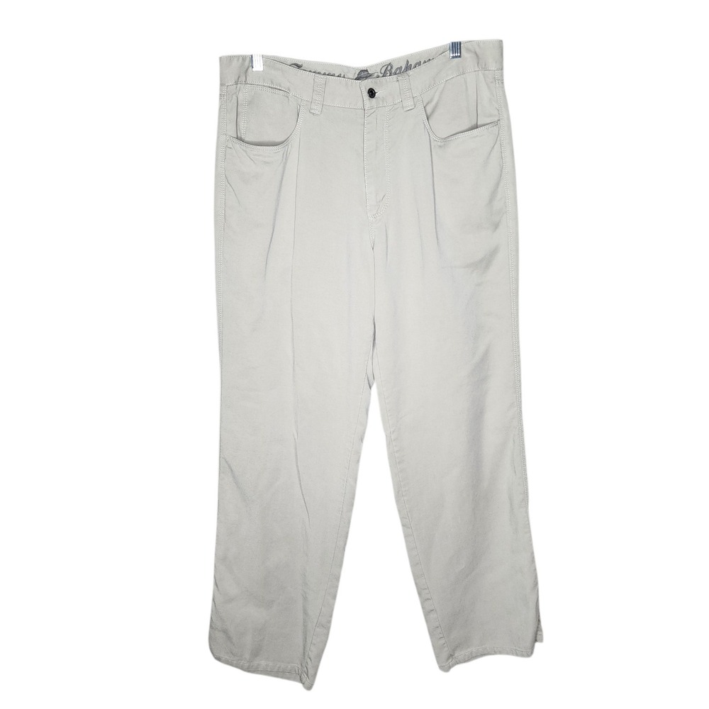 Tommy Bahama Mens 34 Tencel‎ Cotton Blend Chino Pants Khaki Tan Relaxed Fit